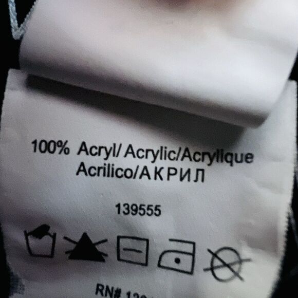 Venus Black & White Knitted Long Cowl Neck Side Button Cardigan Sweater Duster M - Picture 7 of 7